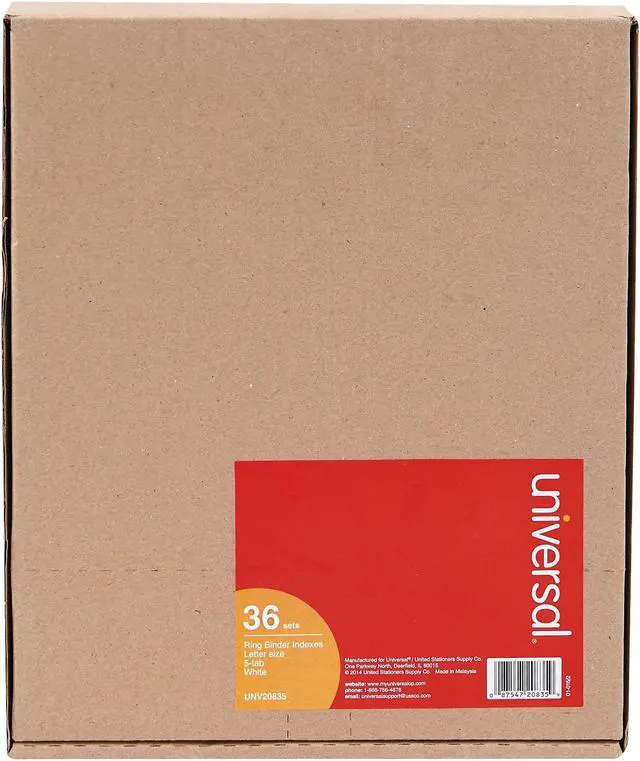 Alt view image 16 of 18 - Universal Self-Tab Index Dividers, 5-Tab, 11 X 8.5, White, 36 Sets 20835