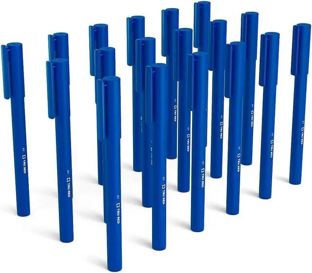 Main image of TRU RED Quick Dry Gel Pens Med Point 0.7mm Blue 24/Pack TR54485