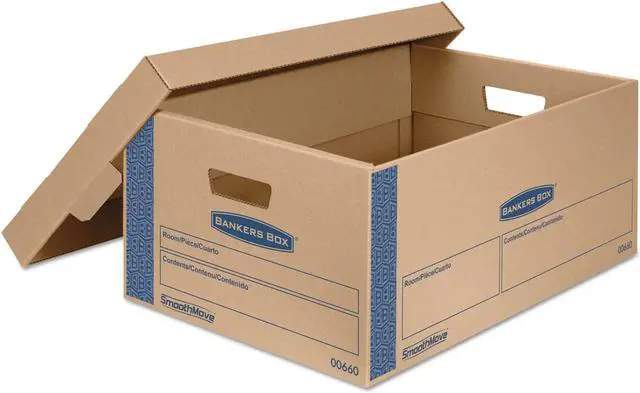 Alt view image 10 of 12 - Bankers Box SmoothMove Prime Large Moving Boxes Lift Lid 24l x 15w x 10h Kraft