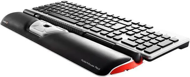 Alt view image 10 of 18 - Contour Design RollerMouse Red RM-RED Rollerbar Mouse Black/Silver