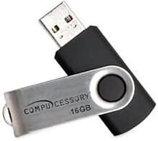 Alt view image 6 of 8 - Compucessory 16GB Password Protected USB Flash Drive, Black / Aluminum 26467