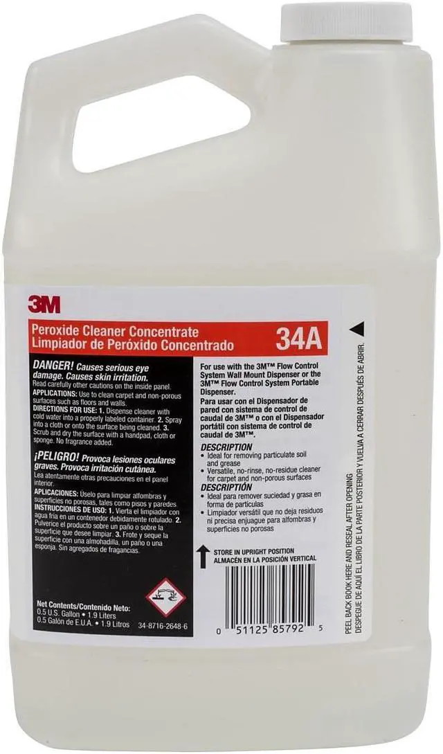 Alt view image 2 of 7 - 3M 34A Peroxide Cleaner, 0.5 gal. Jug