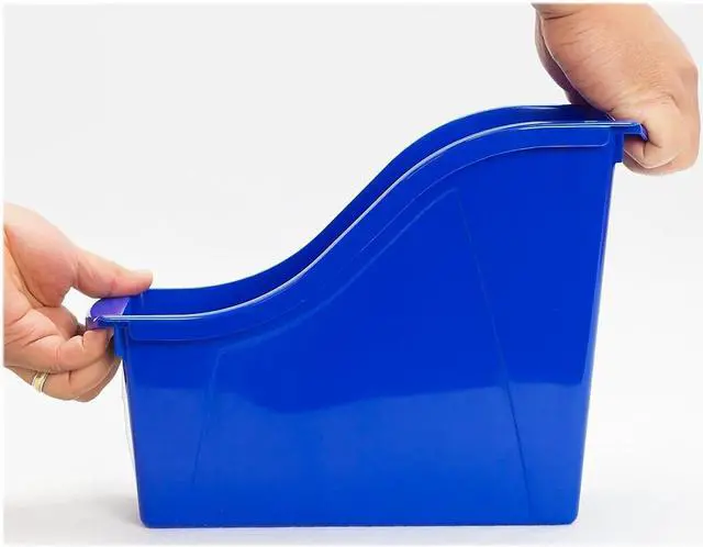 Alt view image 14 of 17 - Storex Interlocking Book Bins 4 3/4 x 12 5/8 x 7 5 Color Set Plastic 70105U06C