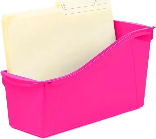 Alt view image 17 of 17 - Storex Interlocking Book Bins 4 3/4 x 12 5/8 x 7 5 Color Set Plastic 70105U06C