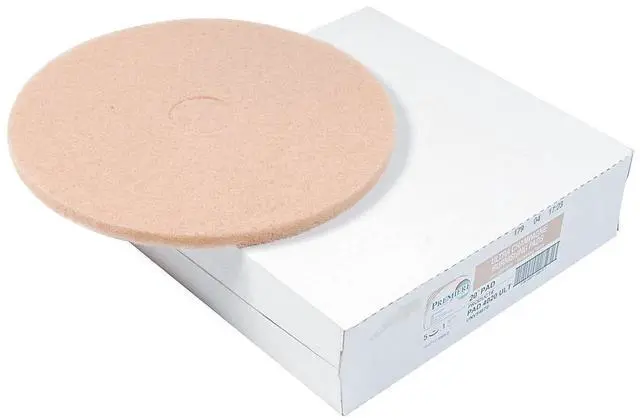 Alt view image 2 of 2 - Boardwalk Ultra High-Speed Floor Pads Ultra Champagne 20" Diameter 5/Carton 4020ULT