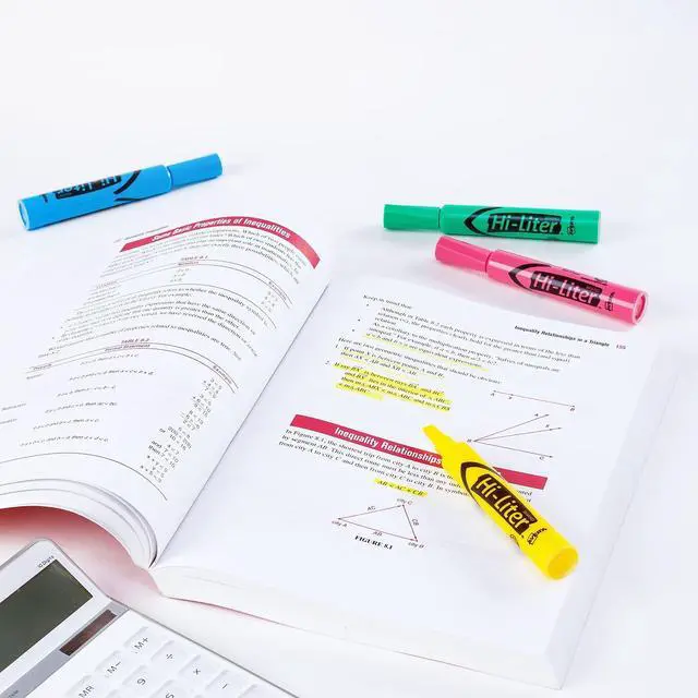 Alt view image 18 of 19 - Avery HI-LITER Desk-Style Highlighter Chisel Tip Assorted Colors 4/Set 17752