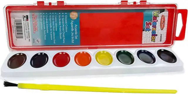 Alt view image 8 of 8 - Creative Arts Charles Leonard Watercolor Paint Pans 8 Assorted Colors 1 oz 40536
