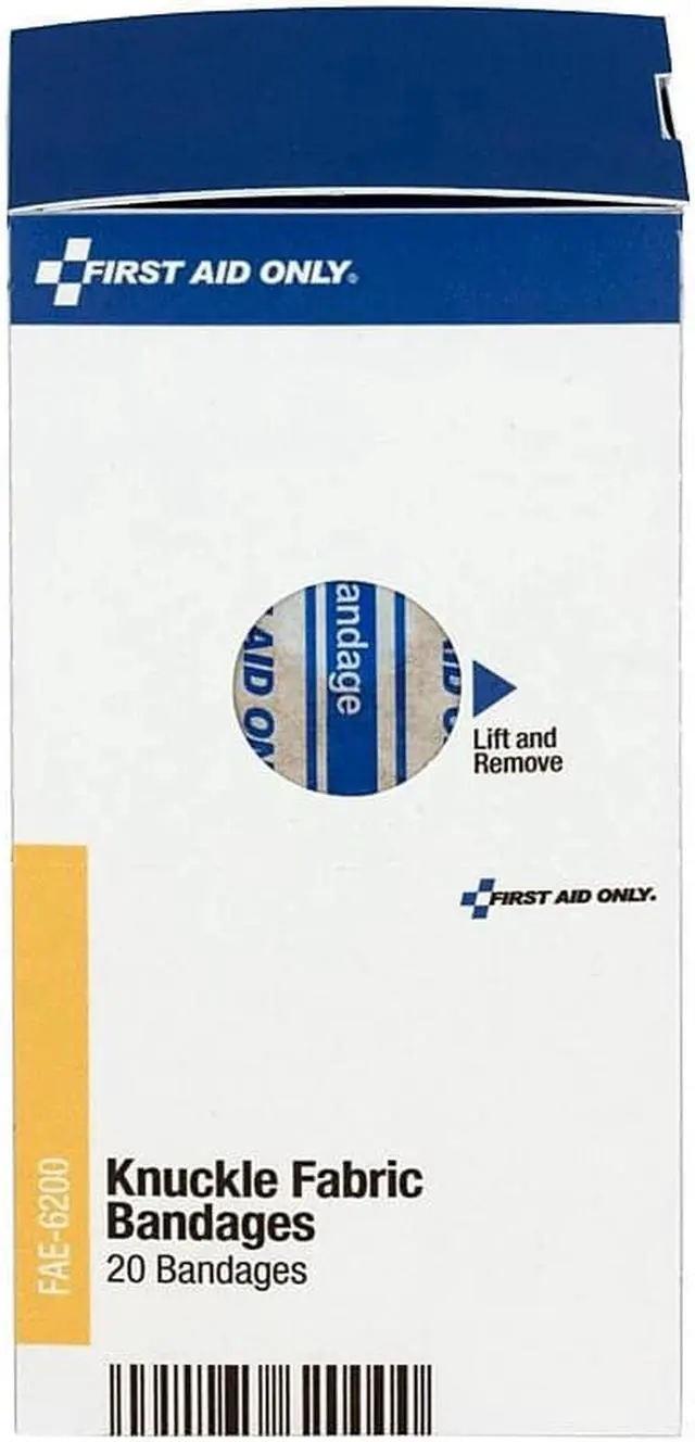 Alt view image 10 of 10 - First Aid Only FAE6200 Refill For Smartcompliance Gen Business Cabinet, Knuckle Fabric Bandages,20/Bx