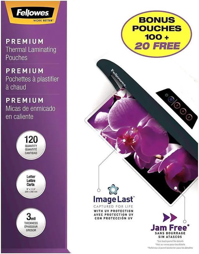 Main image of Fellowes ImageLast Premium Thermal Pouches Letter 120/Pack (5228901) 1530746