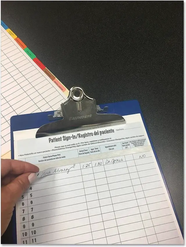 Alt view image 15 of 20 - Tabbies Patient Sign-in Label Forms - Letter - 8 1/2" x 11" Sheet Size - Blue Sheet(s) - 125 / Pack