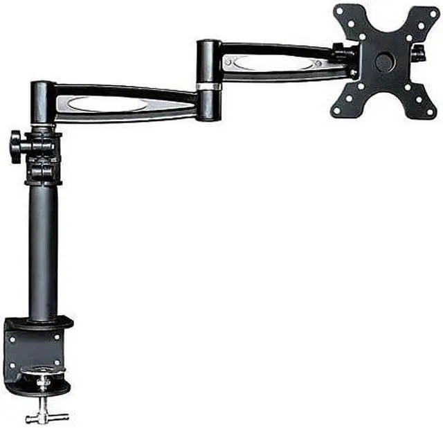Main image of Monoprice 3-Way Adjustable Tilting Desk Mount Bracket - Black For 13 - 30 Inch Monitors | Up to 33 Pounds
