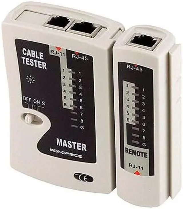 Alt view image 10 of 11 - Monoprice RJ11 and RJ45 Modular Plug Tester