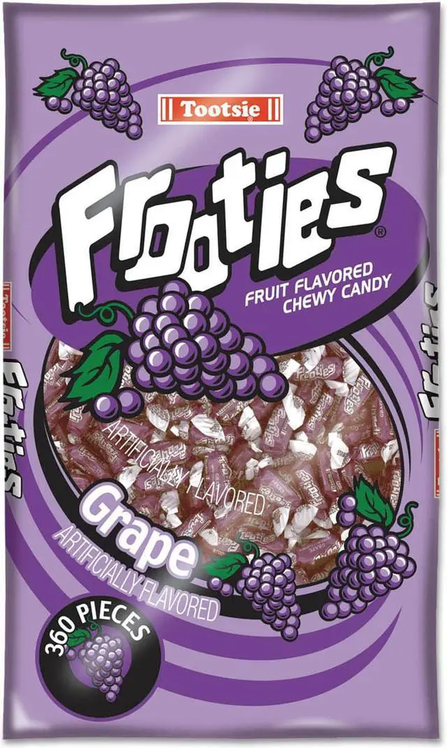 Alt view image 5 of 7 - Tootsie Roll Frooties, Grape, 38.8oz Bag, 360 Pieces/Bag 7801