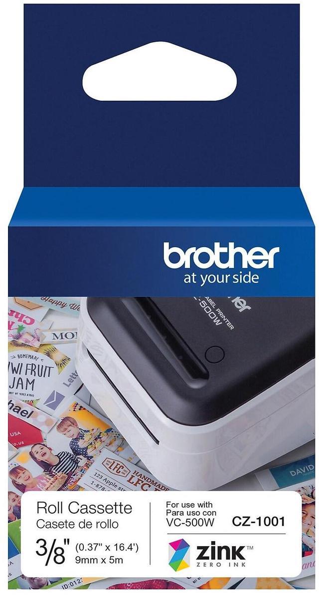 Alt view image 14 of 19 - Brother Genuine CZ-1001 3/8" (0.37") 9mm wide x 16.4 ft. (5 m) long label roll featuring ZINK® Zero Ink technology - 3/8" Width x 16 13/32 ft Length - Zero Ink (ZINK)