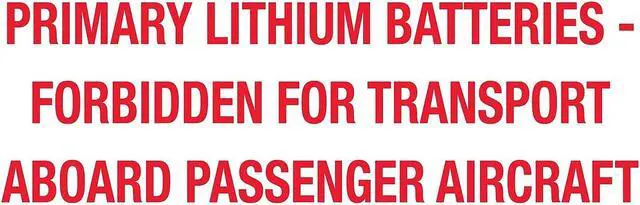 Main image of Tape Logic Labels "Primary Lithium Batteries" 2" x 4" Red/White 500/Roll DL1375