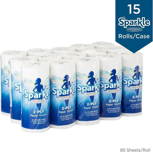 Alt view image 8 of 10 - Sparkle ps Perforated Paper Towel White 8 4/5 x 11 85/Roll 15 Roll/Carton 2717714
