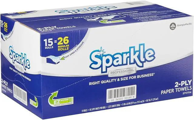 Alt view image 9 of 10 - Sparkle ps Perforated Paper Towel White 8 4/5 x 11 85/Roll 15 Roll/Carton 2717714