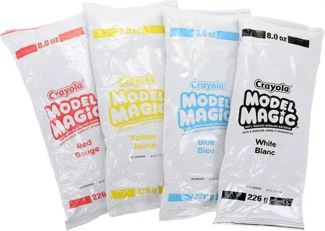 Alt view image 16 of 17 - Crayola Model Magic Modeling Compound 8oz each Blue/Red/White/Yellow 2lbs. 574415