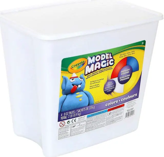 Alt view image 15 of 17 - Crayola Model Magic Modeling Compound 8oz each Blue/Red/White/Yellow 2lbs. 574415