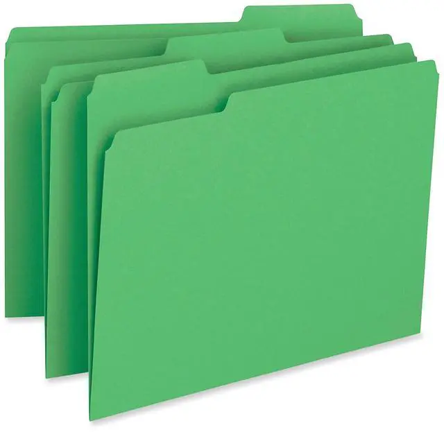 Alt view image 2 of 7 - Business Source File Folder 11pt 1/3 Cut Assorted Tabs Letter 100/BX GN 65777
