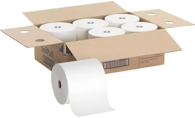 Alt view image 9 of 13 - Georgia Pacific Professional Hardwound Roll Paper Towel Nonperforated 7.87 x 1000ft White 6 Rolls/Carton 26470