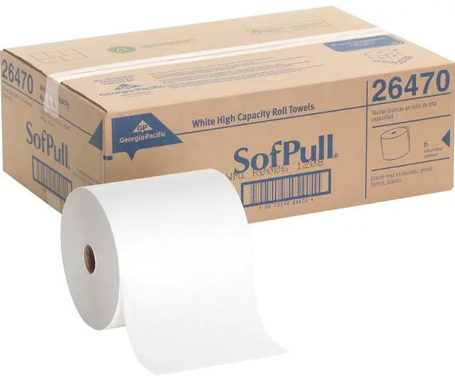 Alt view image 13 of 13 - Georgia Pacific Professional Hardwound Roll Paper Towel Nonperforated 7.87 x 1000ft White 6 Rolls/Carton 26470