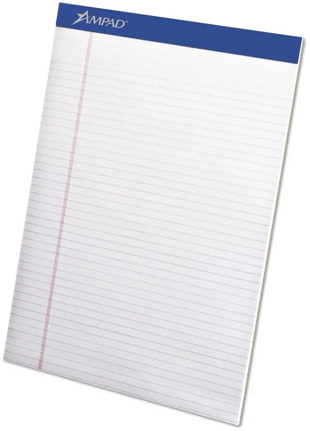 Alt view image 7 of 7 - Ampad 20315 Mead Legal Ruled Pad, 8 1/2 X 11, White, 50 Sheets, 4 Pads/Pack