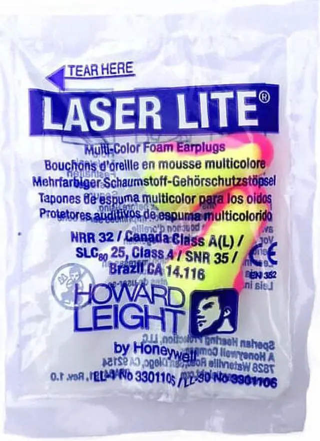Alt view image 5 of 5 - Howard Leight By Honeywell LL-1 Laser Lite Single-Use Earplugs Cordless 32NRR