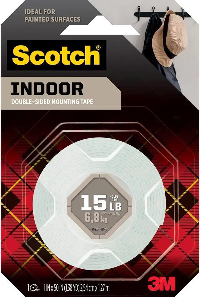 Alt view image 18 of 18 - 3M Mounting Tape Holds 2 lb. 1"x50" White 114