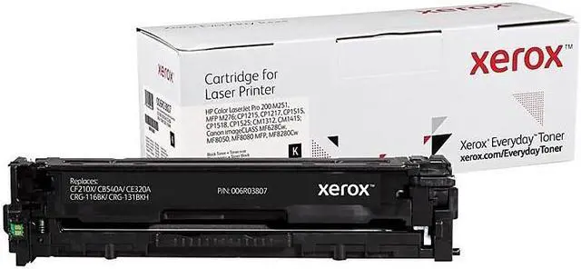 Alt view image 6 of 6 - Xerox 006R03807 Compatible Toner Cartridge Replaces HP CF210X/ CB540A/ CE320A Black Toner Standard Yield; CRG-131 Black
