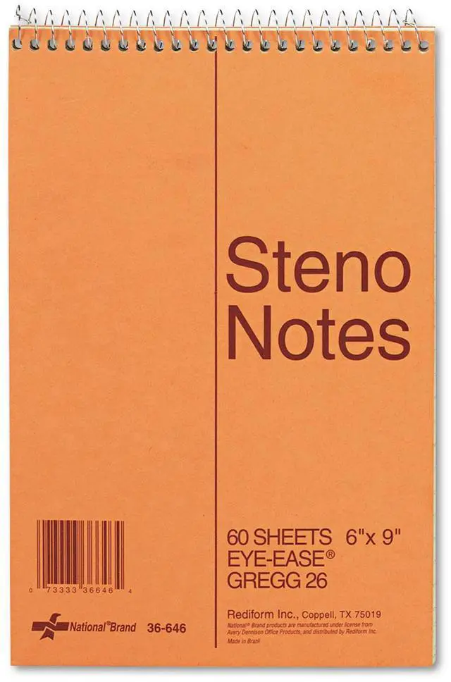 Alt view image 9 of 11 - National Pad,Steno,Gregg,60 Sh,Gn 36646