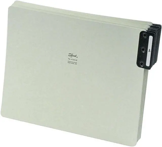 Alt view image 11 of 11 - Smead End Tab Guide Vertical A-Z/ST Letter Gray/Green 61676
