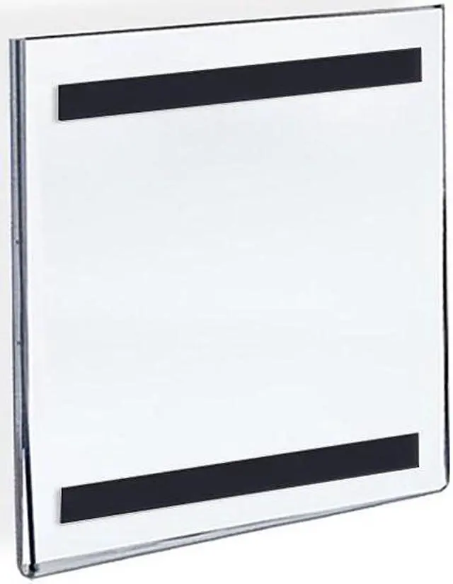 Main image of Azar Displays Acrylic Vertical Wall Mount Sign Holder with Magnetic Tape 10/Pack 129927