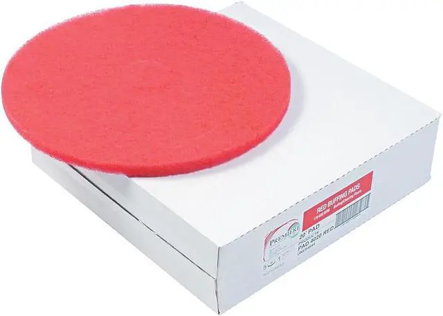 Alt view image 2 of 2 - Boardwalk BWK4020RED Standard Floor Pads, 20.00" Diameter, Red, 5 / Carton