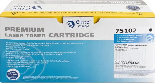 Alt view image 4 of 10 - Elite Image Compatible Black Toner Cartridge (Alternative for HP 13A/Q2613A)