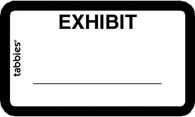 Alt view image 6 of 6 - Tabbies Tabbies Color-coded Exhibit Labels 1.62" Width x 1" Length - 252 / Pack - White