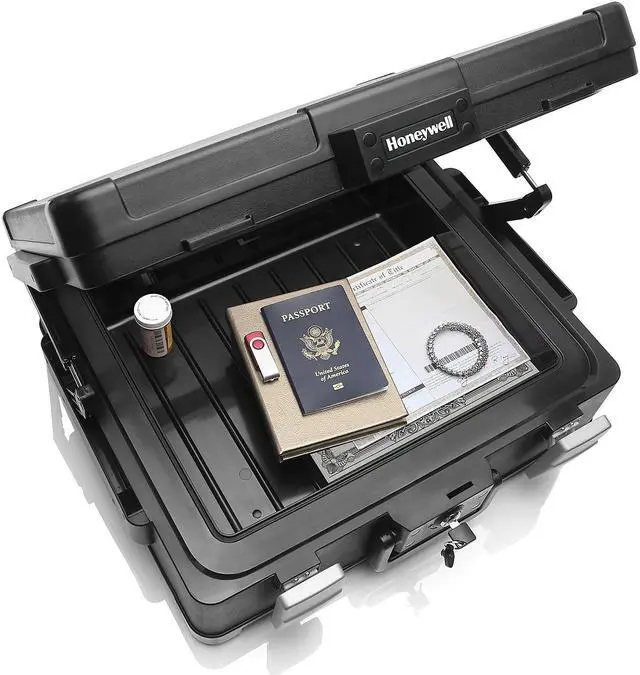 Alt view image 4 of 4 - Honeywell 0.39 cu waterproof and fireproof chest 1114000