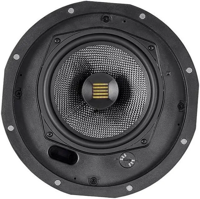 Alt view image 12 of 12 - Monoprice Amber 2-Way Carbon Fiber Ceiling Speakers - 6.5 Inch With Magnetic Grille And Ribbon Tweeter (Pair)