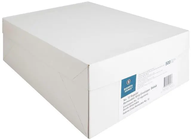 Alt view image 9 of 9 - Business Source Peel/Seal Envelopes Plain No. 10 4-1/2"x9-1/2" 500/BX WE 04646