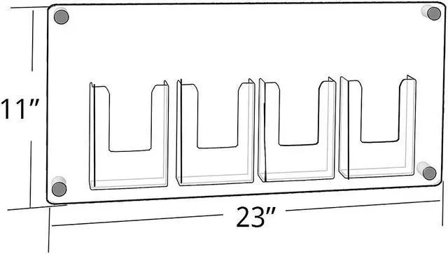 Alt view image 2 of 4 - Azar Four Pocket Tri-Fold Brochure Holder (105580)