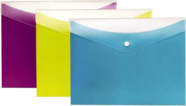 Alt view image 2 of 4 - Pendaflex Dual-Pocket Snap Envelopes Letter Size Assorted Colors 95569