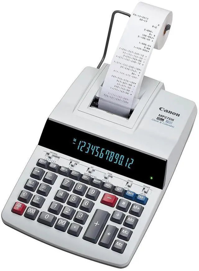 Alt view image 8 of 9 - Canon 12-Digit Calculator w/Printing 8-7/8"x13"x3" Beige MP27DII