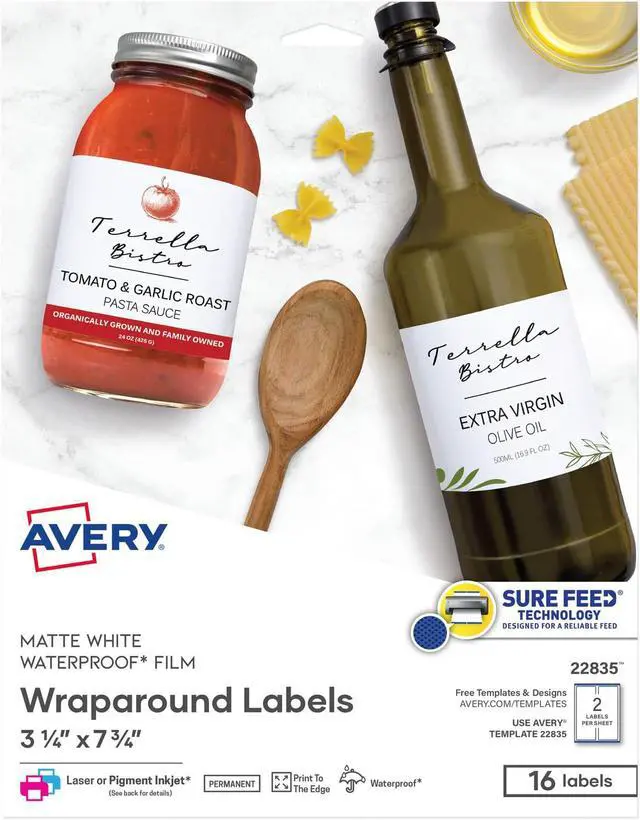 Main image of Avery Label,Dur,Wrprnd,16/Pk,Wh 22835