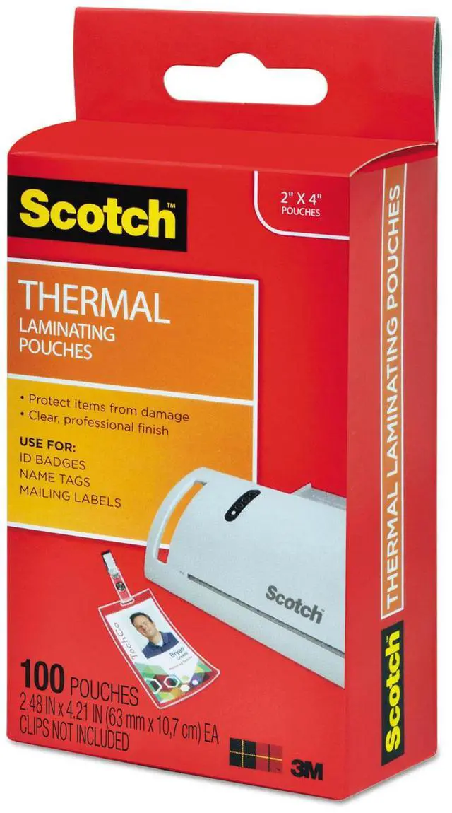 Alt view image 8 of 17 - Laminating Pouches, 5 mil, 2.25" x 4.25", Gloss Clear, 100/Pack