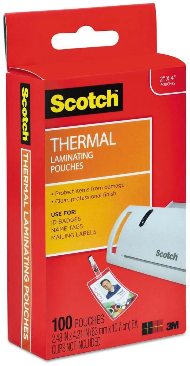 Alt view image 9 of 17 - Laminating Pouches, 5 mil, 2.25" x 4.25", Gloss Clear, 100/Pack