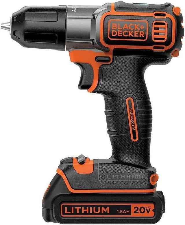 Alt view image 16 of 17 - Black & Decker BDCDE120C 20V MAX Lithium-Ion 3/8 in. Cordless Drill Driver Kit with Autosense Technology (2 Ah)