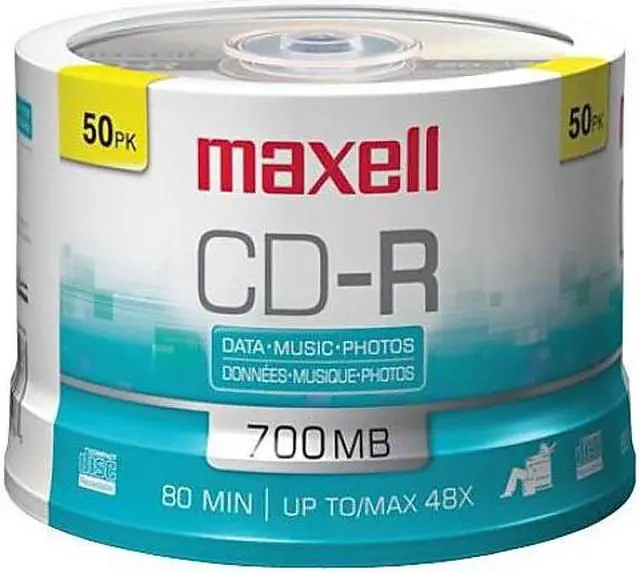 Alt view image 9 of 11 - Maxell MaxData CD-R Music 80min Recordable Discs (50 Disc Spindle)