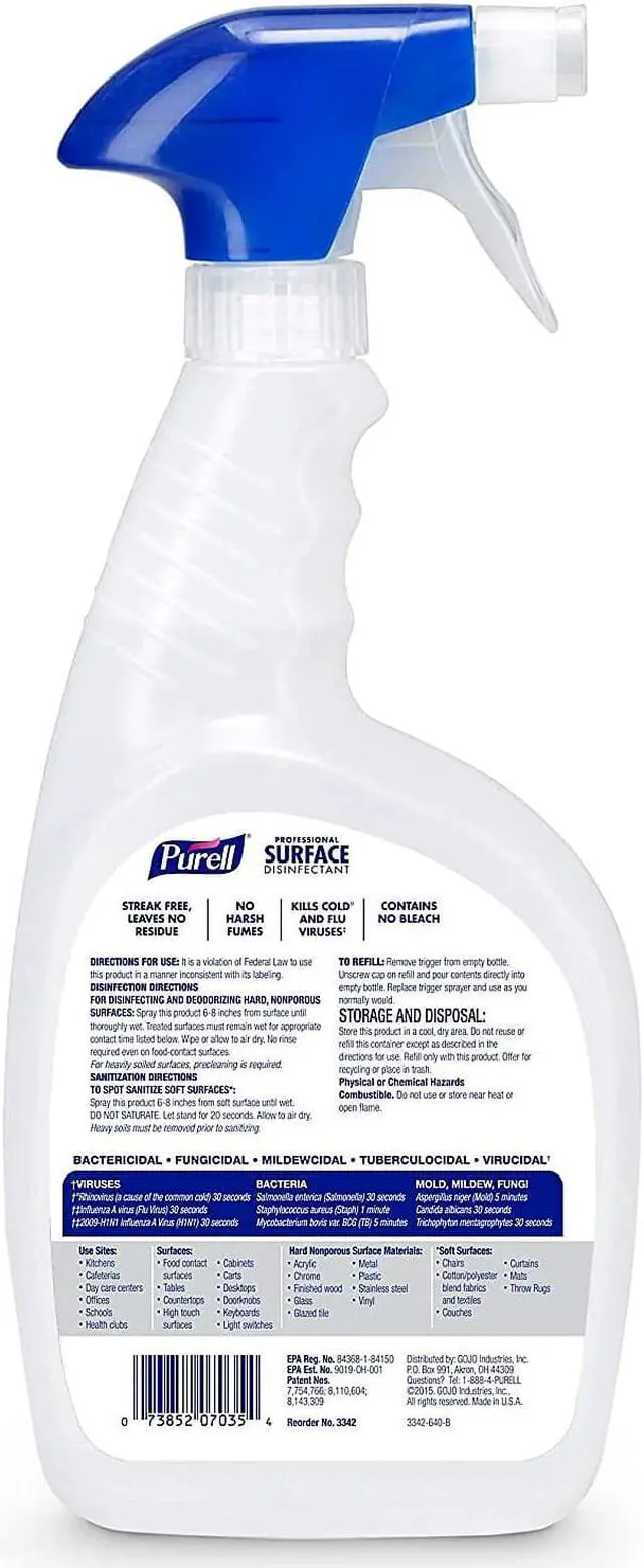 Alt view image 2 of 7 - Purell Professional Surface Disinfectant 32 oz. 3342-06