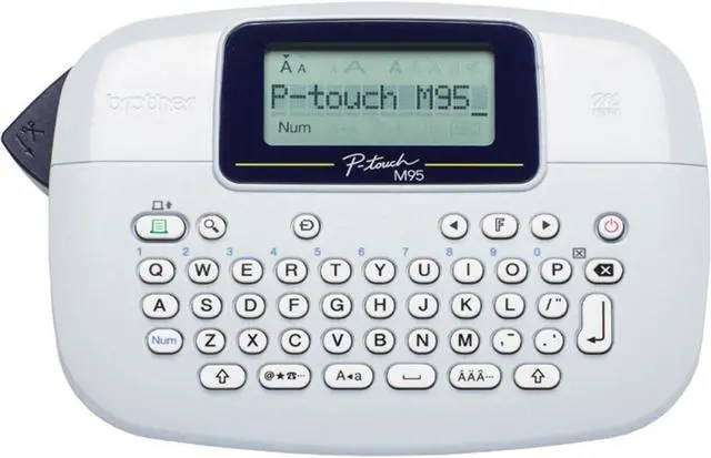 Alt view image 12 of 20 - Brother P-touch PT-M95 Handy Label Maker, Direct Thermal, 230 dpi, 7.5mm./sec, Up to 2 Print Lines, Manual Cutter