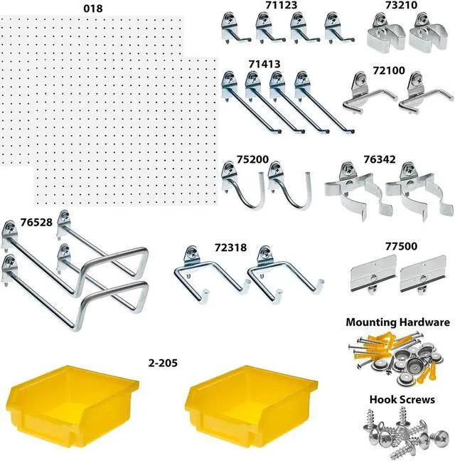 Alt view image 7 of 7 - Pegboard,White,22 in. H,PR DURAHOOK 990-S